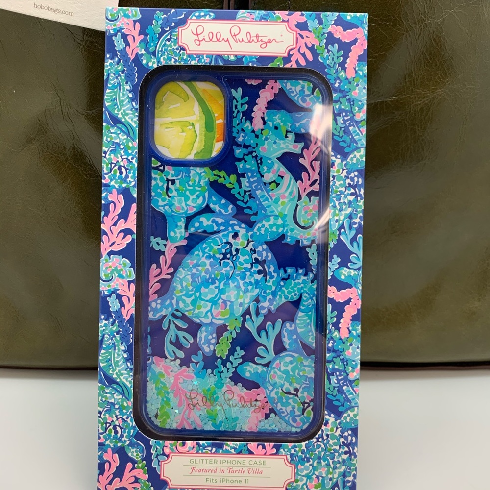 Glitter iPhone 11 Case TurtleVilla Lilly Pulitzer